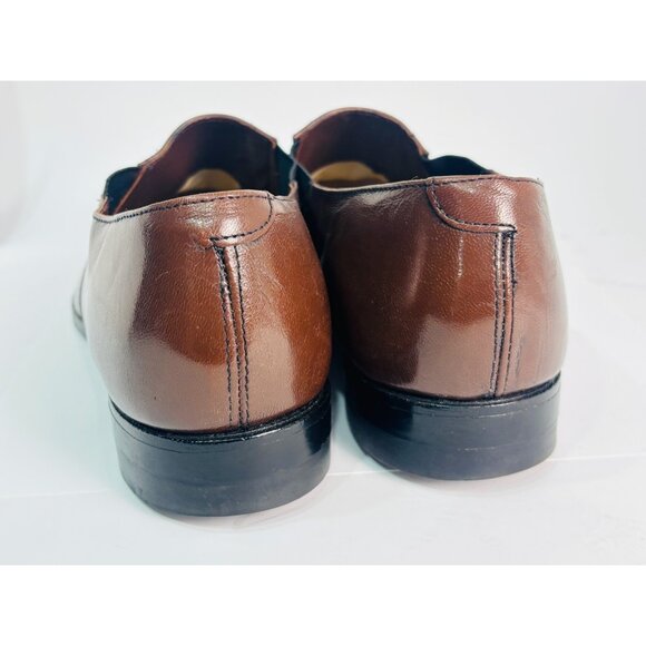 Stacy Adams Shoes Biscuit Brown Madison Loafer Leather 00017-02 Sz 13 D Cap Toe - Picture 8 of 12